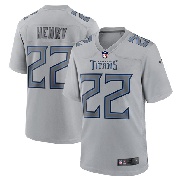 Men's Tennessee Titans #22 Derrick Henry Grey Stitched Jersey